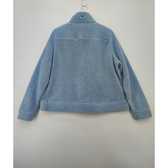 Vineyard Vines Women's Sherpa Fleece Blue 1/4 Zip Pullover Size XL - Picture 2 of 10